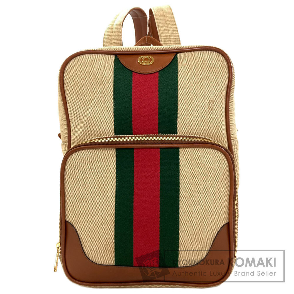 Gucci Sherry Backpack Rucksack Daybag Daypack Canvas